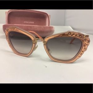 Miu Miu pink noir sunglasses authentic